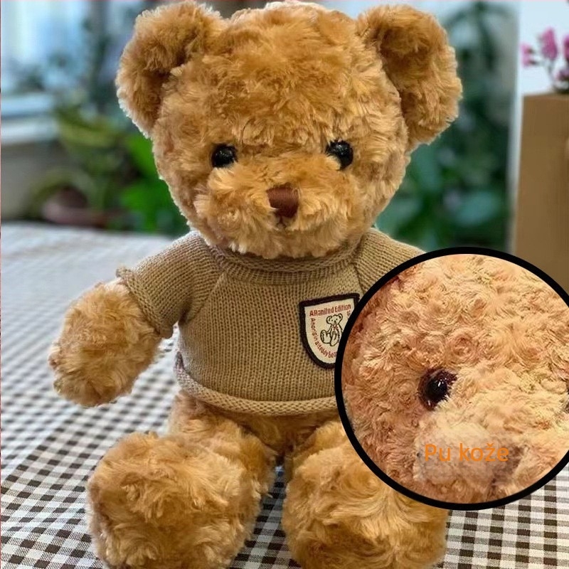 Plišani medo - lutkica, punjenje PP pamukom, plišani ljubimac za uzrast 7–14 godina