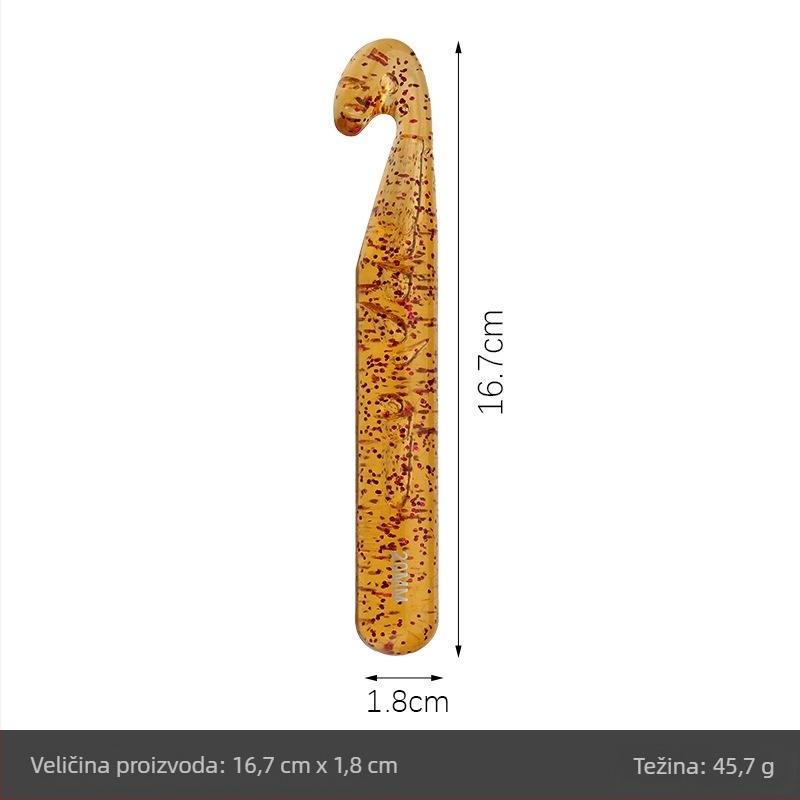Set kukice za kukicu: prozirna debela plastična kukica za početnike; ZA marka; Wool braided set; moderni stil; bruto težina 241,8 g
