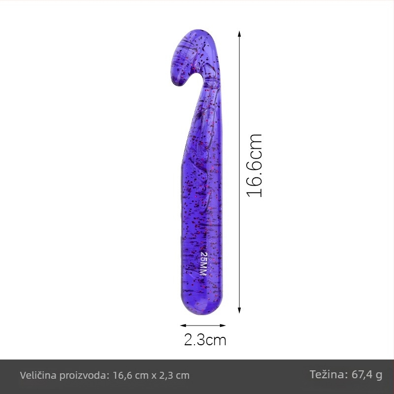 Set kukice za kukicu: prozirna debela plastična kukica za početnike; ZA marka; Wool braided set; moderni stil; bruto težina 241,8 g