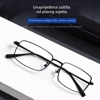 Naočale za čitanje - akrilne leće, anti-plavo svjetlo, bez okvira, okvir od titanijeve legure