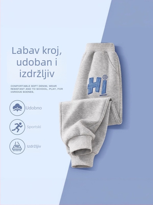 Dječje pamučne jogger hlače za proljeće i jesen, casual hlače za dječake 3–8 godina, s karikaturnim uzorkom