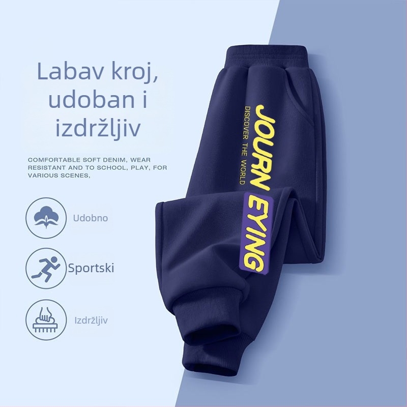 Dječje pamučne jogger hlače za proljeće i jesen, casual hlače za dječake 3–8 godina, s karikaturnim uzorkom