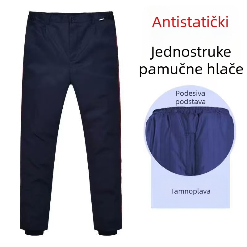 Zimska antistatička reflektirajuća pamučna radna odjeća – komplet za tvornicu i radionu, izdržljiva i otporna na prljavštinu.