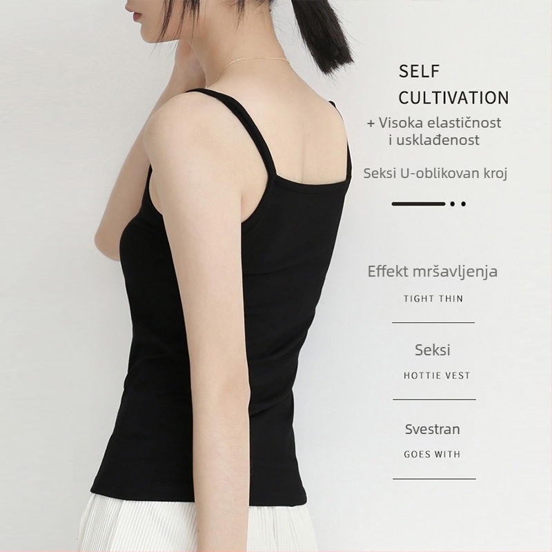 Kamisola s trakama, modalno-viskozni materijal (90–95% modal), nizak izrez, pogodno za sva godišnja doba