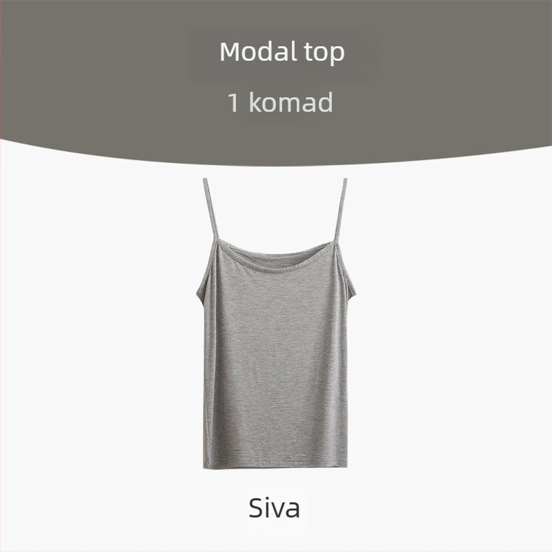 Kamisola s trakama, modalno-viskozni materijal (90–95% modal), nizak izrez, pogodno za sva godišnja doba