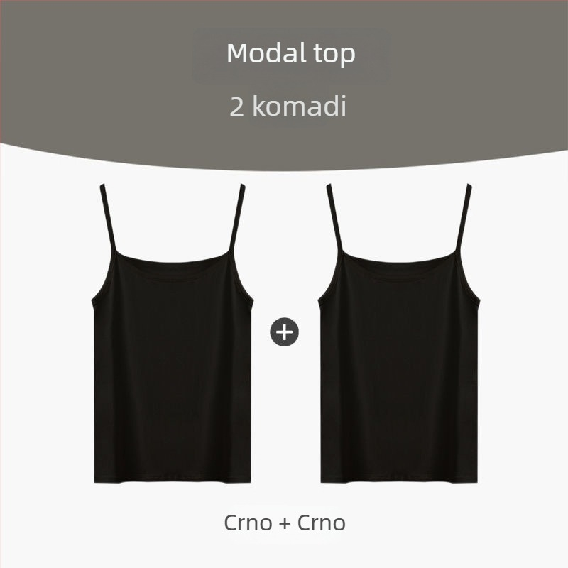 Kamisola s trakama, modalno-viskozni materijal (90–95% modal), nizak izrez, pogodno za sva godišnja doba