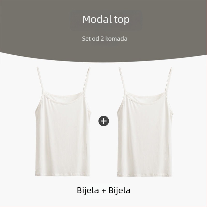 Kamisola s trakama, modalno-viskozni materijal (90–95% modal), nizak izrez, pogodno za sva godišnja doba