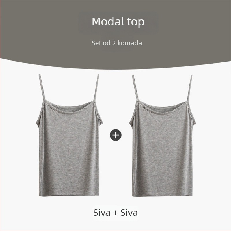 Kamisola s trakama, modalno-viskozni materijal (90–95% modal), nizak izrez, pogodno za sva godišnja doba