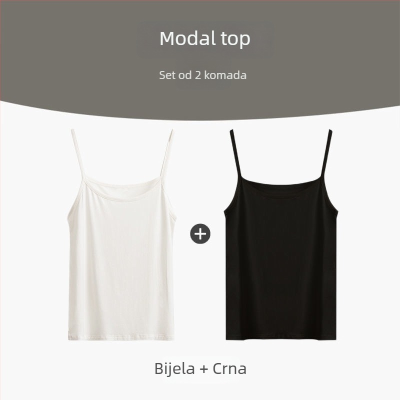 Kamisola s trakama, modalno-viskozni materijal (90–95% modal), nizak izrez, pogodno za sva godišnja doba