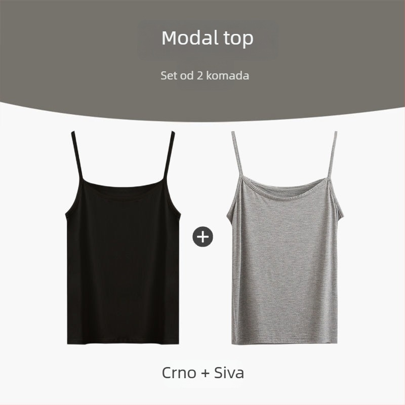 Kamisola s trakama, modalno-viskozni materijal (90–95% modal), nizak izrez, pogodno za sva godišnja doba