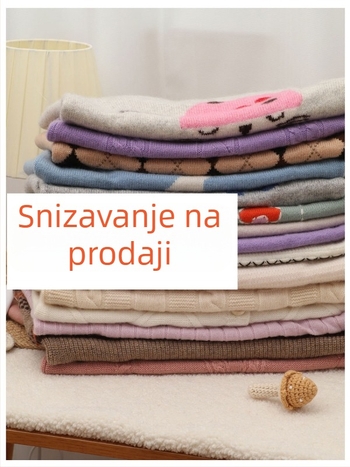 Dječji džemper od kašmira, debeli pleteni, okrugli izrez, dugi rukavi, šare u prugama/karikature/abstraktne, mekan fleksi završetak, pranje enzimas, korejski stil, za uzrast 3–8 godina, 100% kašmir.