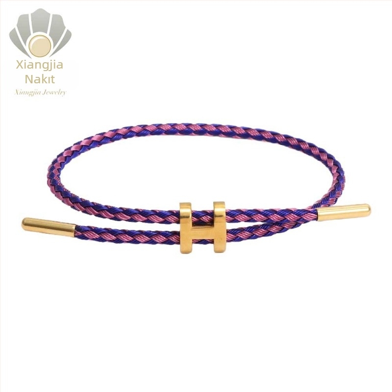 Geometrijska narukvica od titan čelika, elektroplatiranje, unisex, prilagodljiva