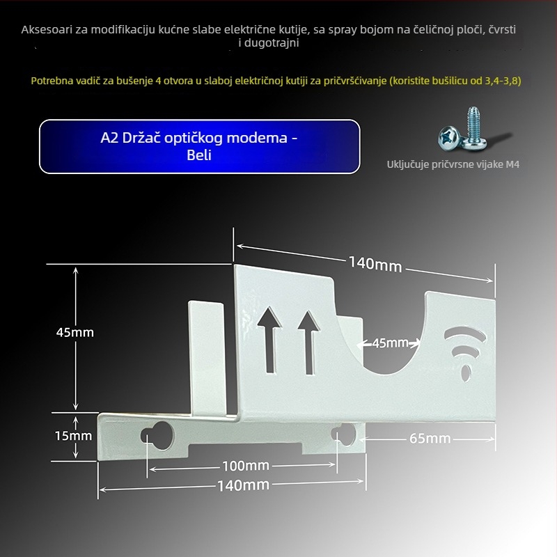 Držač za kućnu optičku kutiju – kompatibilan s Huawei H6 usmjerivačem i Q6 prekidačem, bez marke