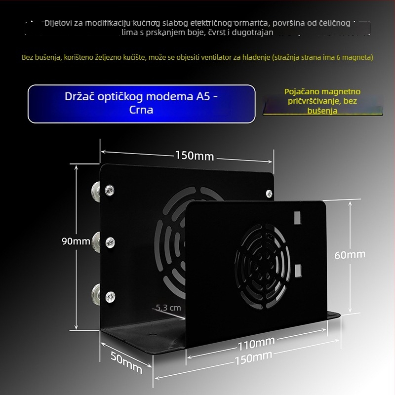 Držač za kućnu optičku kutiju – kompatibilan s Huawei H6 usmjerivačem i Q6 prekidačem, bez marke