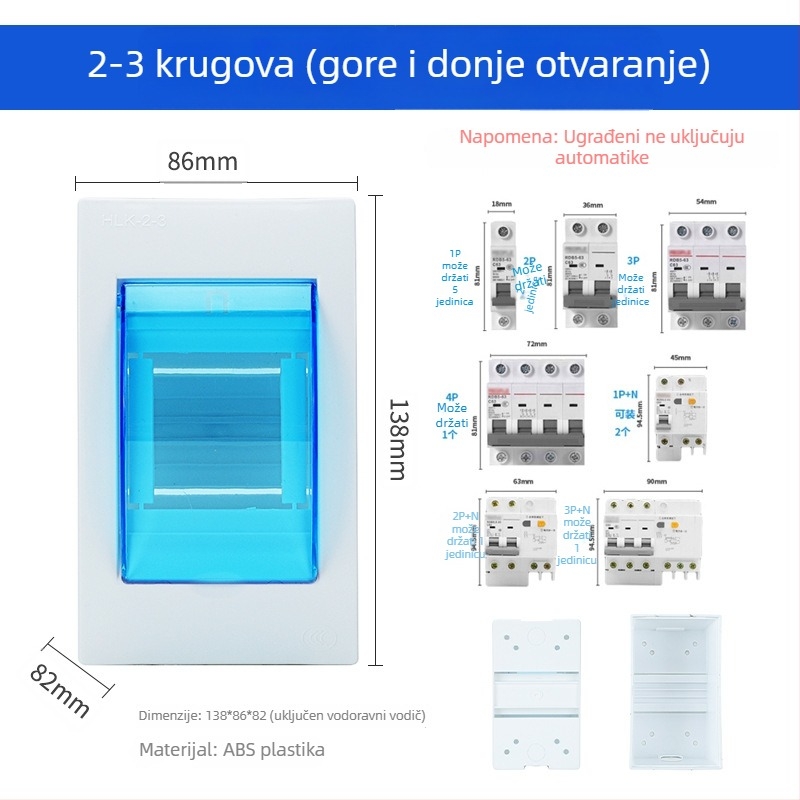 Vanjska kutija prekidača – marka Zwkt/zhongwei; RoHS; CE