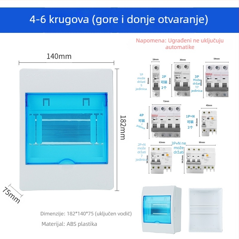 Vanjska kutija prekidača – marka Zwkt/zhongwei; RoHS; CE