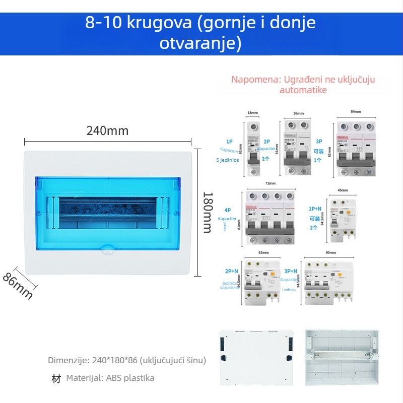 Vanjska kutija prekidača – marka Zwkt/zhongwei; RoHS; CE