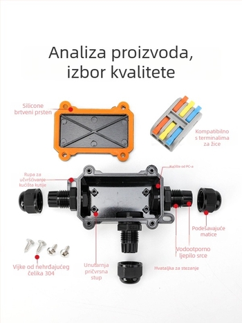 MX-0800 Vanjska vodootporna kutija za kabel s brzim terminalnim blokom, IP68, spremna za ukop, verzije 2 ulaza/2 izlaza ili 2 ulaza/4 izlaza
