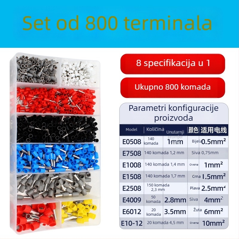 Jingyue Electric Krimp kliješta za cijevni terminal — posebna kompresija za cijevne terminale; Materijal: čelik legura nikla i kromija; Težina: 0,378