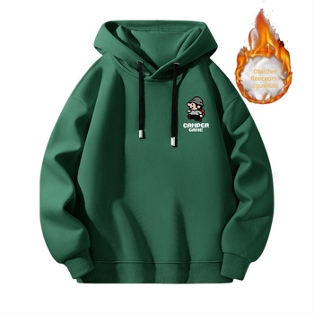 TT Muški hoodies s flisom i kapuljačom, 65% pamuk, širok kroj, dugi rukavi, otisak