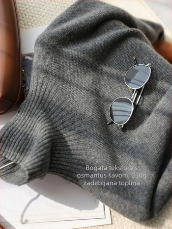 Snowland mekani zlatni yak vuneni džemper s visokim ovratnikom, bezšavne Osmanthus šav, debeli zimski pulover G111115