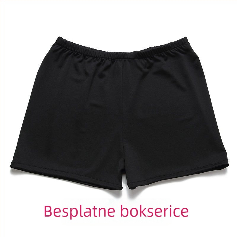 Latino plesni trening set (top s polu rukav i suknja s velikim swingom) – proljeće 2025, PVC tkanina, do 30% sadržaja, kineski stil, književno retro dizajn