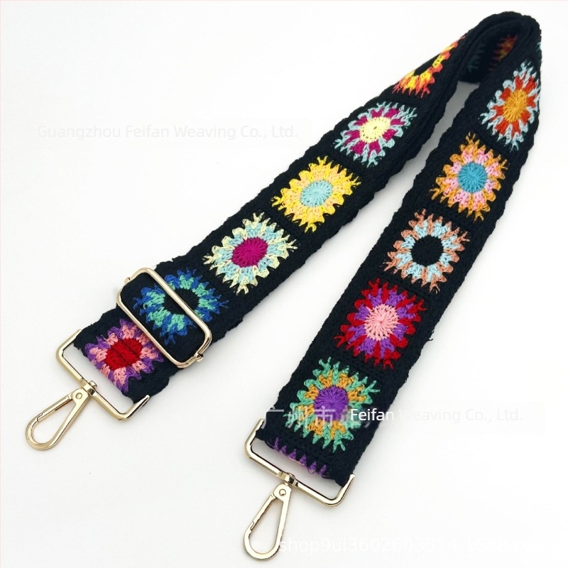 Čipkasti remen za torbu, širina 5 cm, etno-boho stil, podesiv i produživi