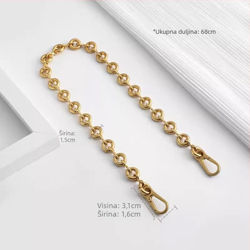 Remen za torbu s geometrijskim uzorkom — metalni materijal (Brand: Dingzhen; Materijal: Metal; Uzorak: Geometrijski; Funkcija: Smanjuje opterećenje; Kategorija: Remen za torbu)