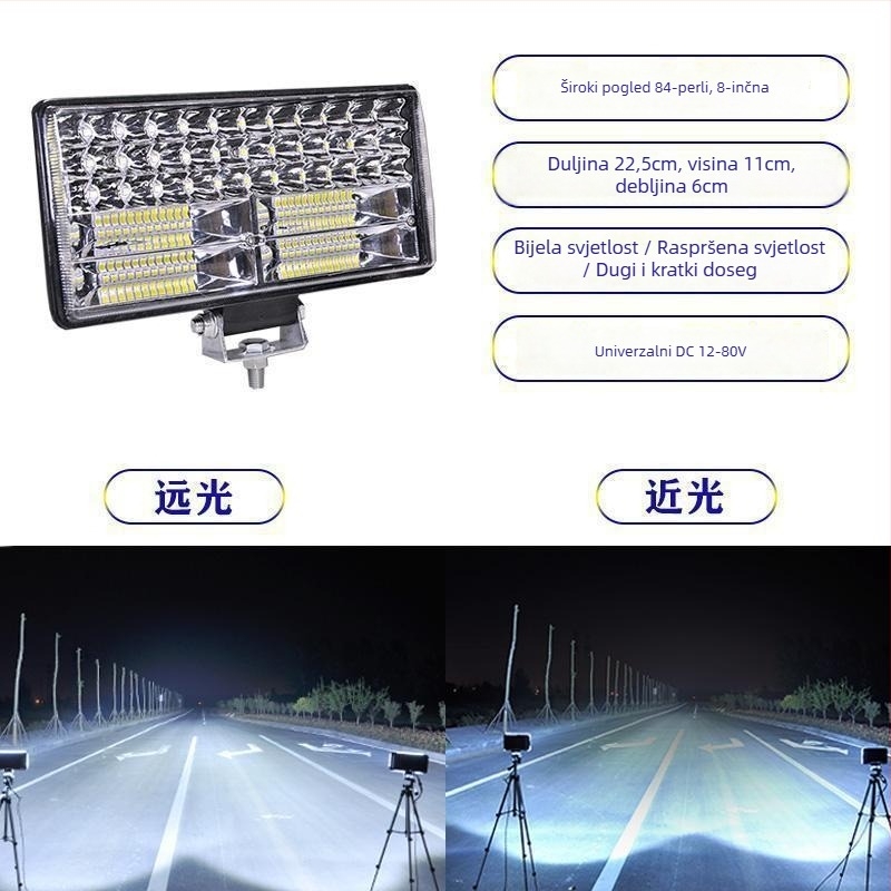 Kamion LED reflektor 12–24V anti-fog svjetlo, Model 1, Kompatibilan s 1 modelom — Tianzhiba