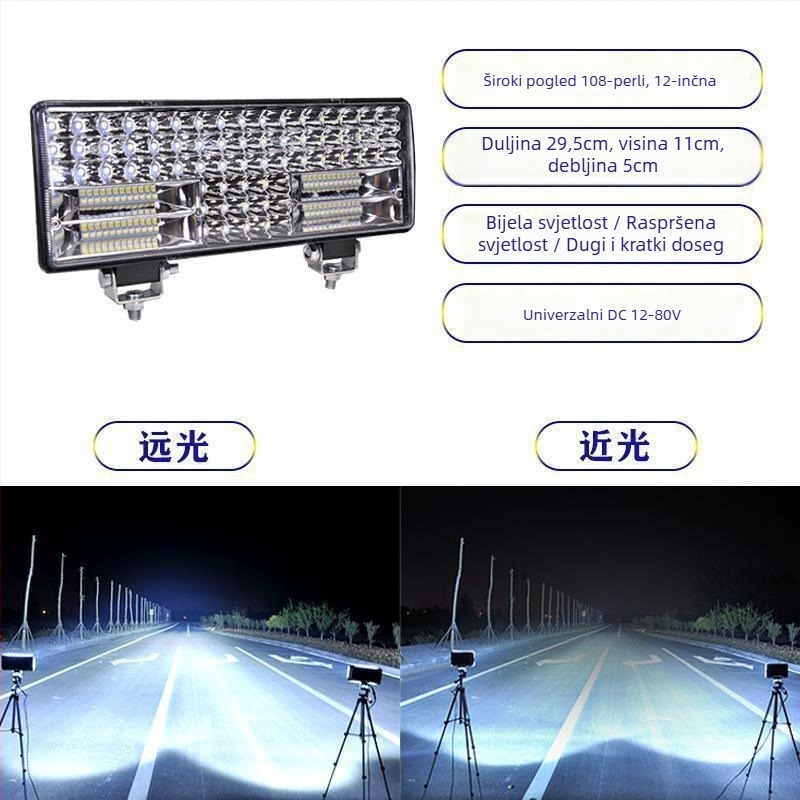 Kamion LED reflektor 12–24V anti-fog svjetlo, Model 1, Kompatibilan s 1 modelom — Tianzhiba