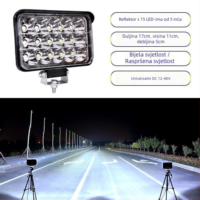 Kamion LED reflektor 12–24V anti-fog svjetlo, Model 1, Kompatibilan s 1 modelom — Tianzhiba