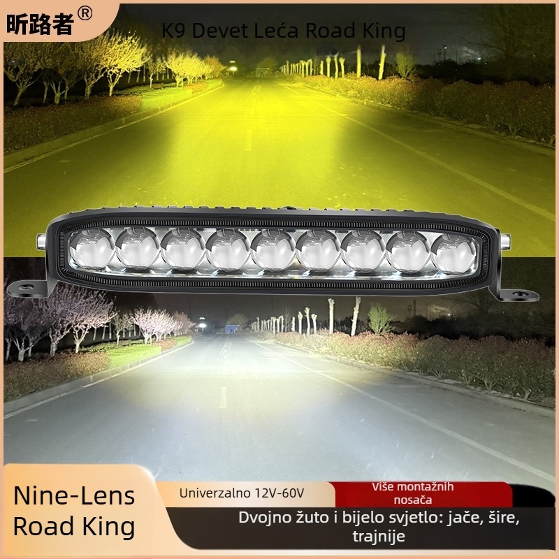 Laserski reflektor za automobilsku masku – skriveni LED, 60W, 10–60V, 1440 lm, aluminijska legura, model W0118d