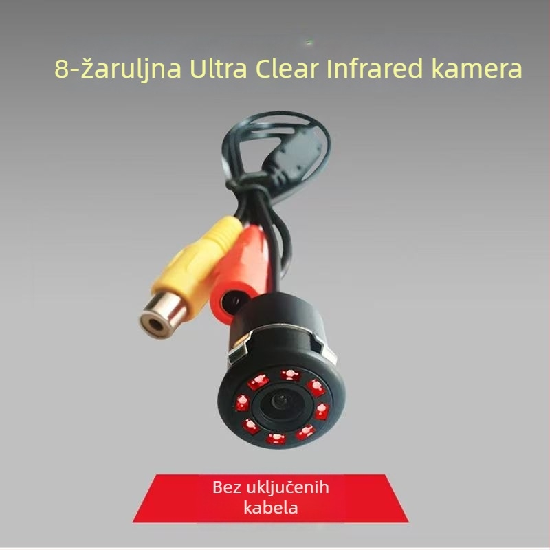 Kamera za retrovizor montirana na vozilu s infracrvenim noćnim vidom, CCD senzor, vodootporna, 12V napajanje
