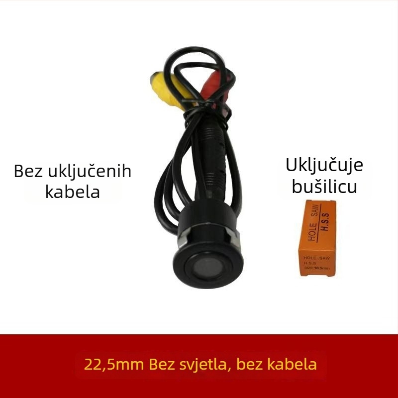 Kamera za retrovizor montirana na vozilu s infracrvenim noćnim vidom, CCD senzor, vodootporna, 12V napajanje