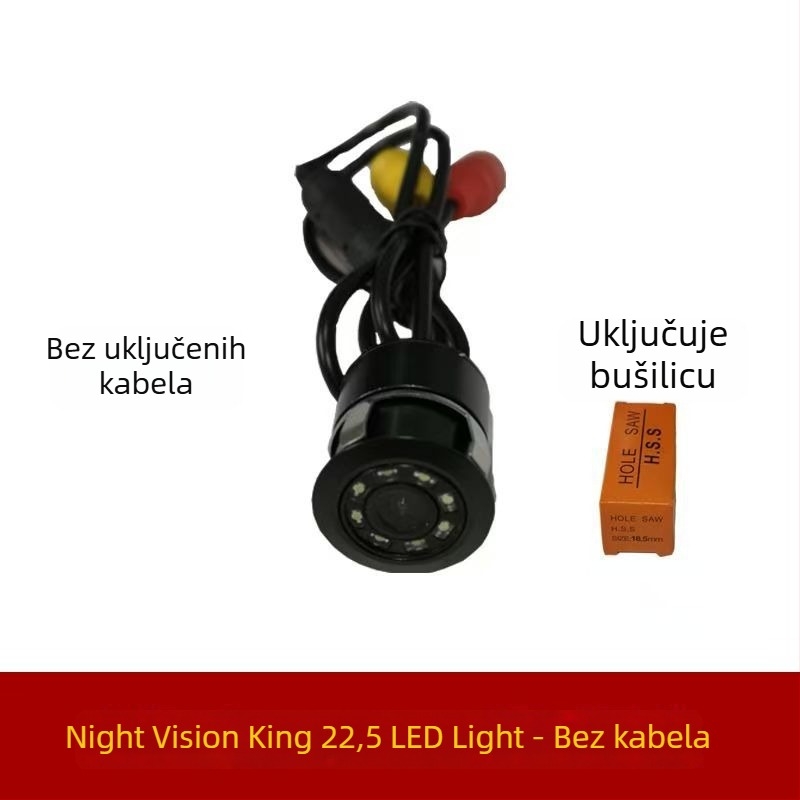 Kamera za retrovizor montirana na vozilu s infracrvenim noćnim vidom, CCD senzor, vodootporna, 12V napajanje