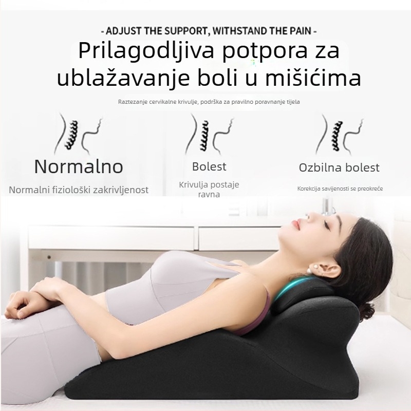 Leptir oblikovana jastučnica za spavanje na trbuhu s memorijskom pjenom, navlaka od tkanine, jednofarbna, šivana