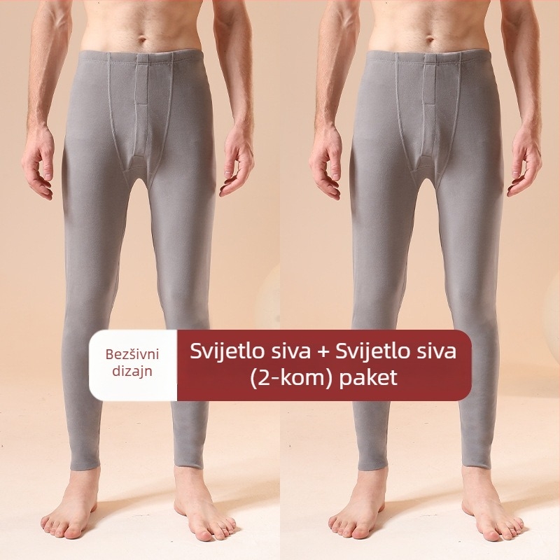 Muške bezšivne termalne hlače za zimu | Poliester; visok struk; gustoća tkanine 181-200 g/m2; zadržavaju toplinu