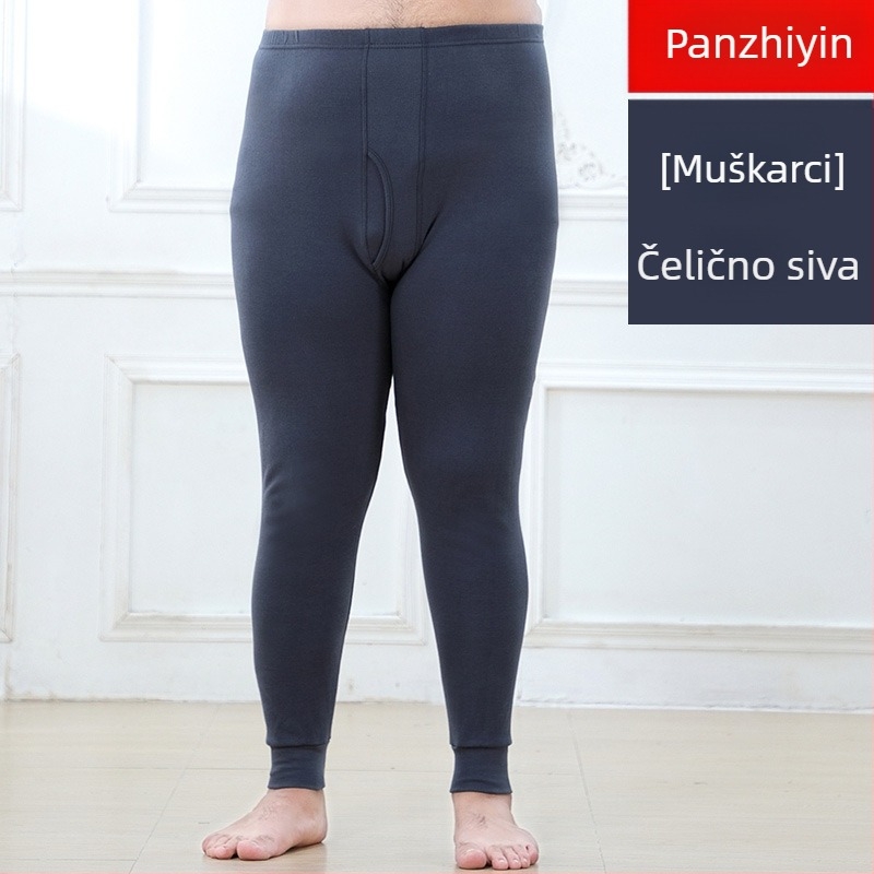 Unisex dugačke gaće od češanog pamuka, veličina XL, crvene boje, 100% pamuk, tople za jesen