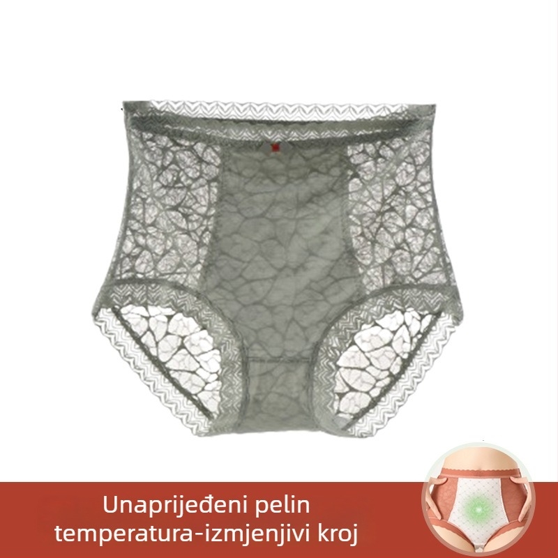 Ženske gaćice s visokim strukom za oblikovanje abdomena, čipka, 100% pamuk, visoka elastičnost, seksi i slatko, novi model