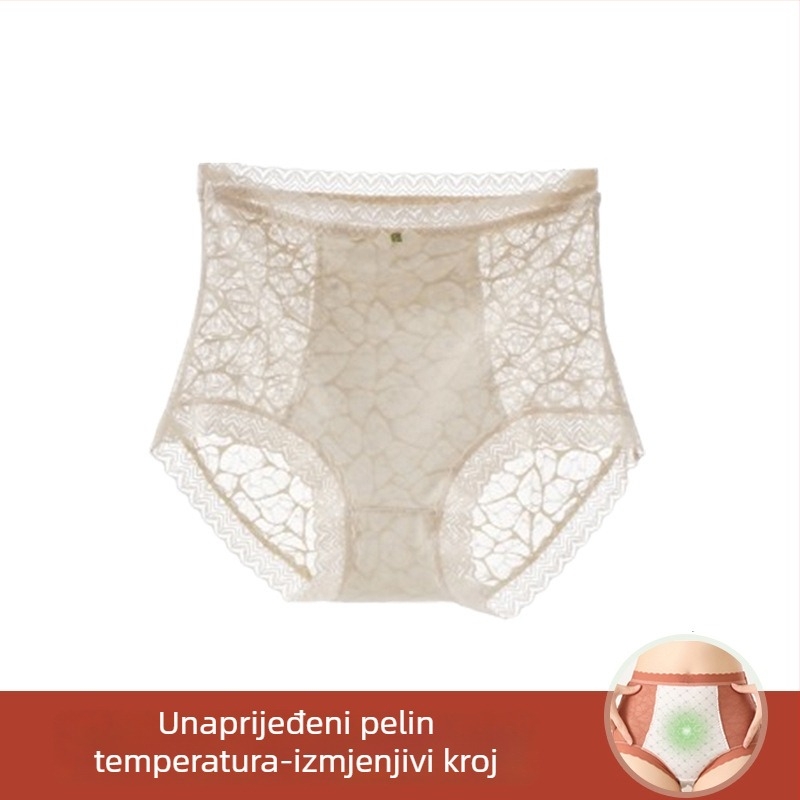 Ženske gaćice s visokim strukom za oblikovanje abdomena, čipka, 100% pamuk, visoka elastičnost, seksi i slatko, novi model