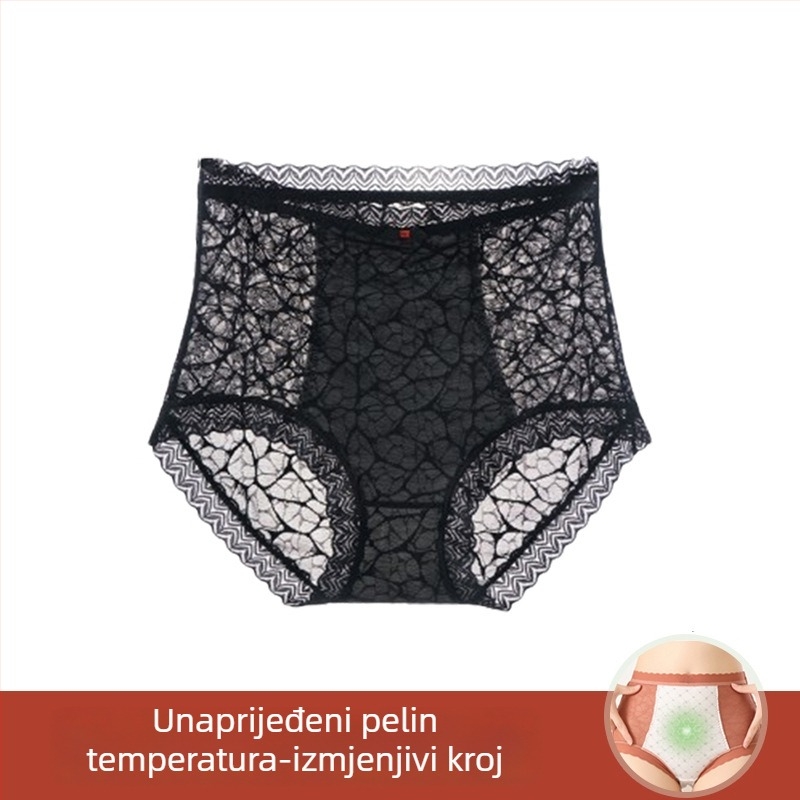 Ženske gaćice s visokim strukom za oblikovanje abdomena, čipka, 100% pamuk, visoka elastičnost, seksi i slatko, novi model