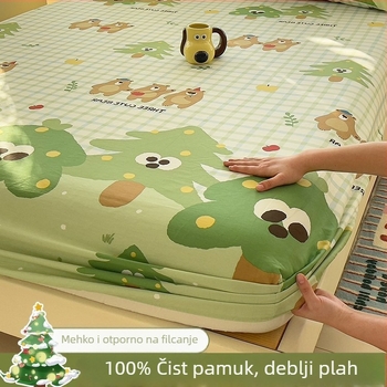 Navlaka za posteljinu s karikaturnim motivom, 100% pamuk, twill tkanina, reaktivno bojanje, za sve sezone