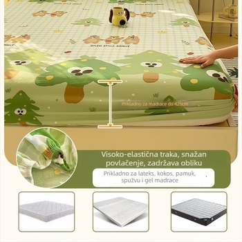 Navlaka za posteljinu s karikaturnim motivom, 100% pamuk, twill tkanina, reaktivno bojanje, za sve sezone