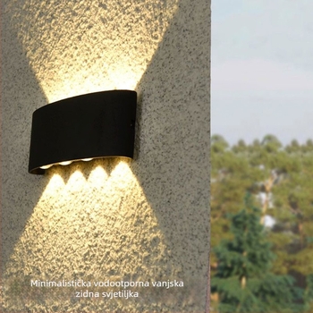 Vanjska zidna LED svjetiljka s aluminijskim sjenilom i aluminijskim tijelom, napon ≤36V