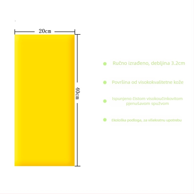 Dječja zaštitna meka zidna podloga s tatami pozadinom, samoljepljiva — PVC materijal, crtani stil, jednobojni uzorak, prilagodljivo, pogodna za dnevni boravak, spavaću sobu, vanjske prostore i restoran