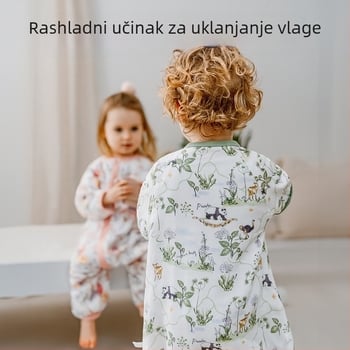 Dječji spavaći vreć za proljeće i ljeto, bambus-pamučna gazirana tkanina, s odvojenim nogama, za sve sezone
