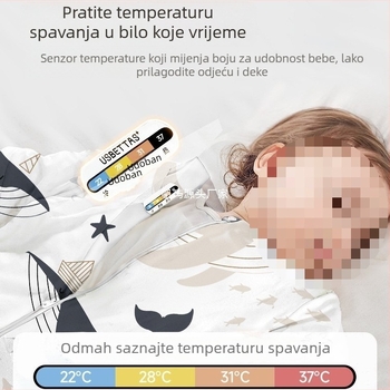 Dječji spavaći vreć za jesen i zimu, debeli model, za novorođenčad i djecu, regulacija temperature, univerzalni, kašmir punilo, vanjska tkanina 100% pamuk