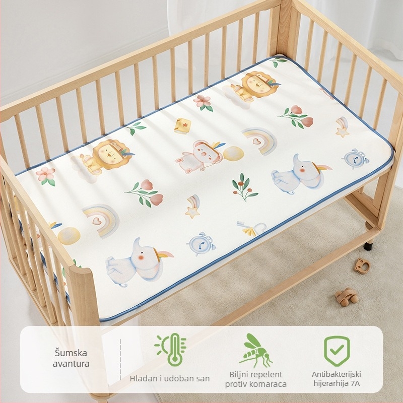 Bepeps Dječji hlađajući mat – Prirodna vlakna eukaliptusa i poliester, za djecu 1–2 godine, madrac za krevetić