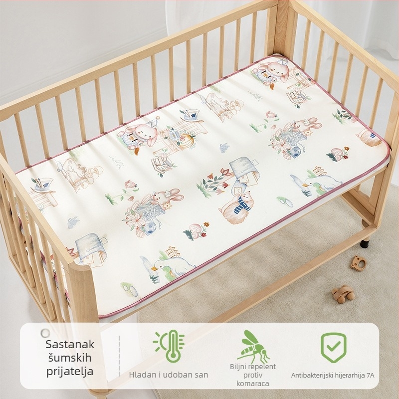 Bepeps Dječji hlađajući mat – Prirodna vlakna eukaliptusa i poliester, za djecu 1–2 godine, madrac za krevetić