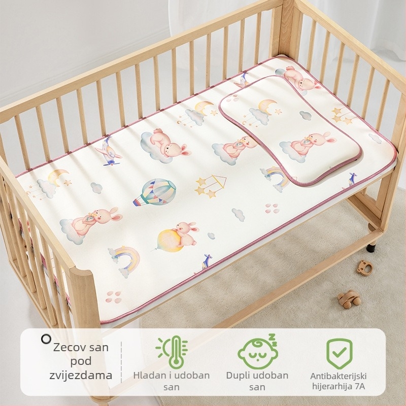 Bepeps Dječji hlađajući mat – Prirodna vlakna eukaliptusa i poliester, za djecu 1–2 godine, madrac za krevetić
